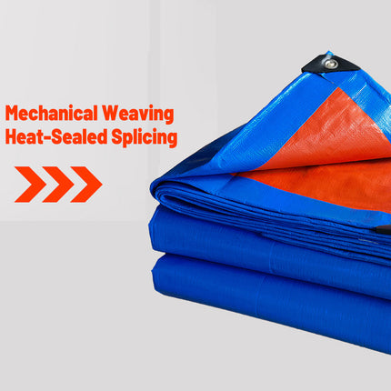Waterproof Plastic Tarp Cover Heavy Duty Ground Sheet Rainproof Dustproof Blue