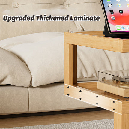 Mobile Coffee Table with Rolling Caster Wheels Versatile Living Room Side Table