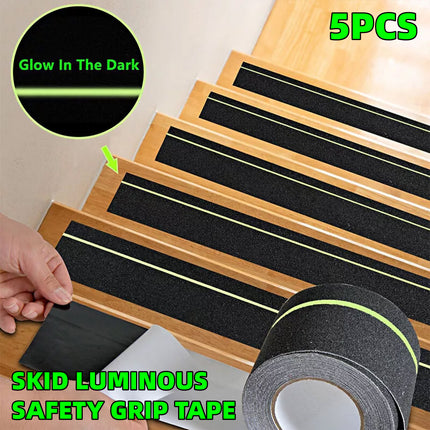 5PCS Non Slip Grip Tape Textured Sand Adhesive for Stairs Walkways Steps
