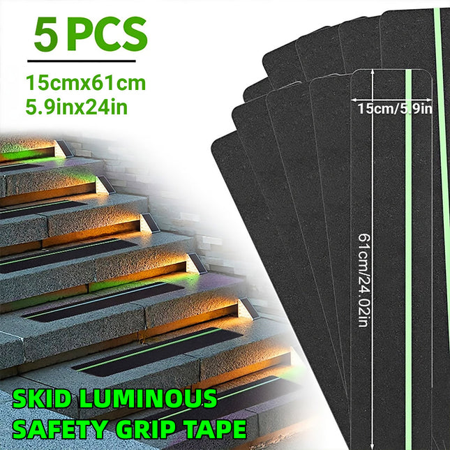 5PCS Non Slip Grip Tape Textured Sand Adhesive for Stairs Walkways Steps