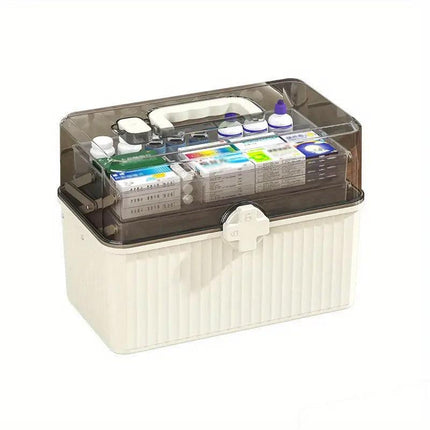 Large Capacity Medicine Cabinet Multi Layer Storage Box for Household First Aid