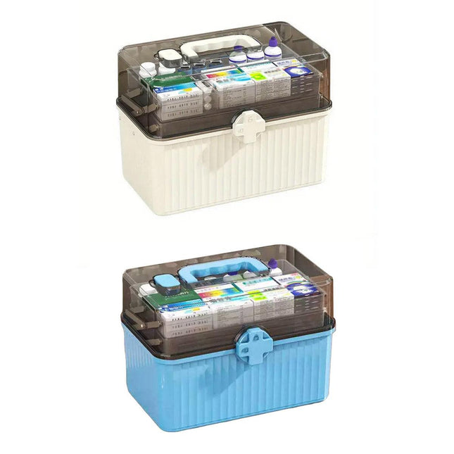 Large Capacity Medicine Cabinet Multi Layer Storage Box for Household First Aid