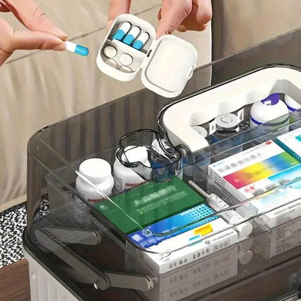Large Capacity Medicine Cabinet Multi Layer Storage Box for Household First Aid