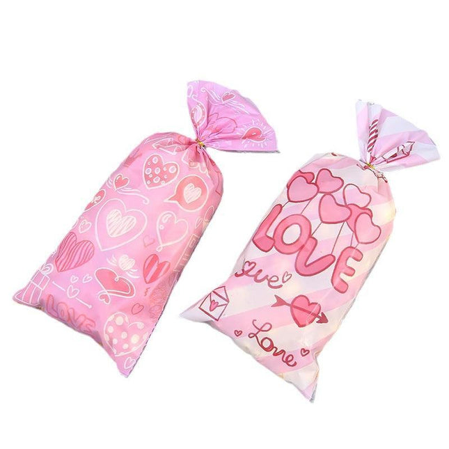 150pcs Valentine's Day Gift Bags Flame Red Lips Candy Snack Cookie Party Bags