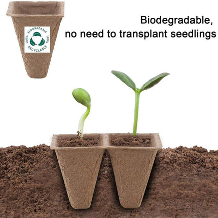 15pcs Pulp Seedling Cups 12 Compartments Nursery Incubators Plant Grow Trays