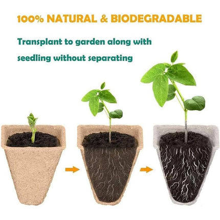 15pcs Pulp Seedling Cups 12 Compartments Nursery Incubators Plant Grow Trays