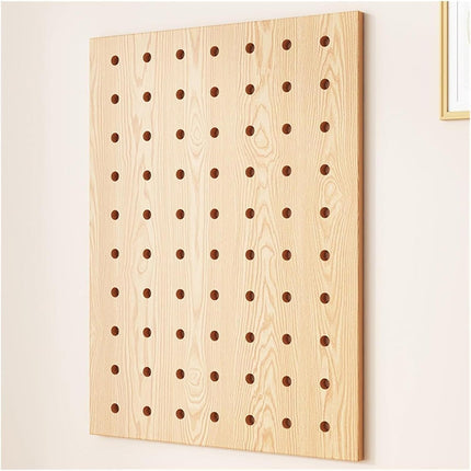 Wooden Pegboard Wall Mounted Organizer Hanging Shelf for Home Living Room Use
