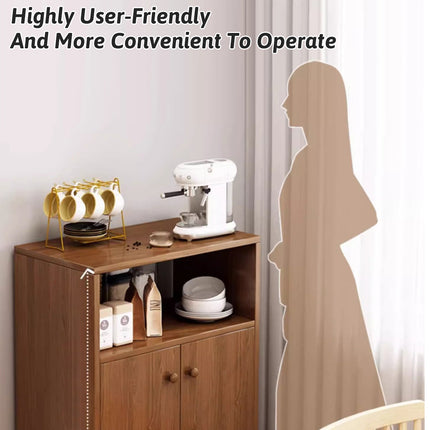 Solid Wood Color Tea Low Cabinet Sideboard New Multifunctional Home Kitchen