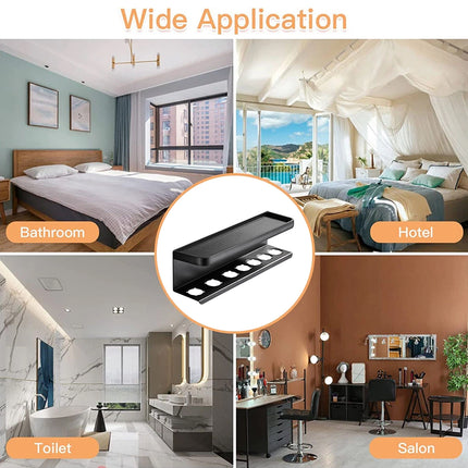 Wall Mounted Hair Styler Storage Rack for Dyson Airwrap No Drill Aluminium Holder