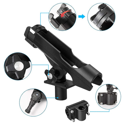 Kayak Fishing Seat Bracket Set Rotatable Mount Boat Holder Accessory 2 Pieces