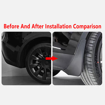 4PCS Universal Soft Rubber Fender Flares Wheel Arch Guard No Drill Car Accessories