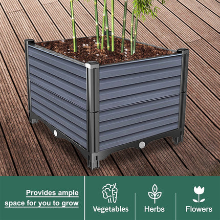 Planting Box Square Planter Pot Large Capacity Balcony Vegetable Flower Garden