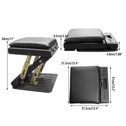 Artiss Foot Rest Stool Office Under Desk Fold Footrest Massage Cushion Pad Black