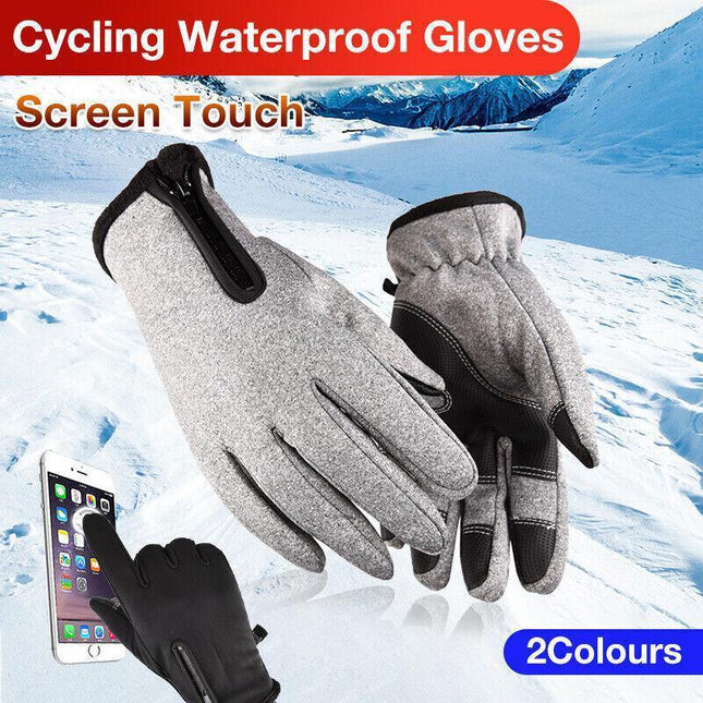 Winter Warm Windproof Waterproof ANTI-SLIP Thermal Touch Screen Gloves Unisex L Size - Aimall