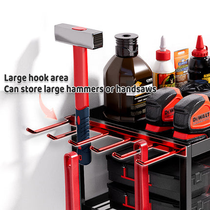 Wall-Mounted Tool Storage Rack Durable Space Saving for Garage Workshop Storage