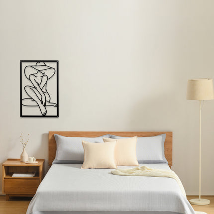 Women Line Art Iron Wall Hanging Decor for Home Aesthetic Easy Installation