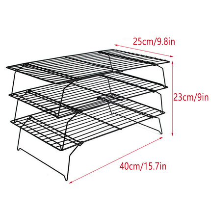 3-Tier Cake Stand Foldable Carbon Steel for Baking Display Party Dessert Serving