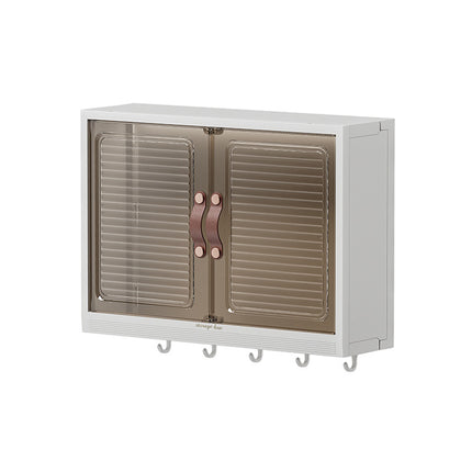 Bathroom Wall Mounted Storage Box Transparent Cabinet Rack Organizer Toiletries