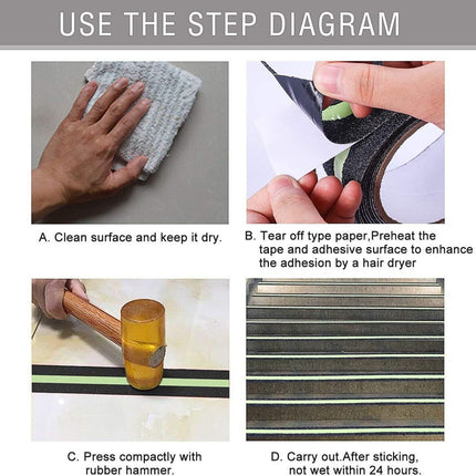 Non Slip Traction Tape Strip Floor Sticker Luminous Glow Stairs Adhesive