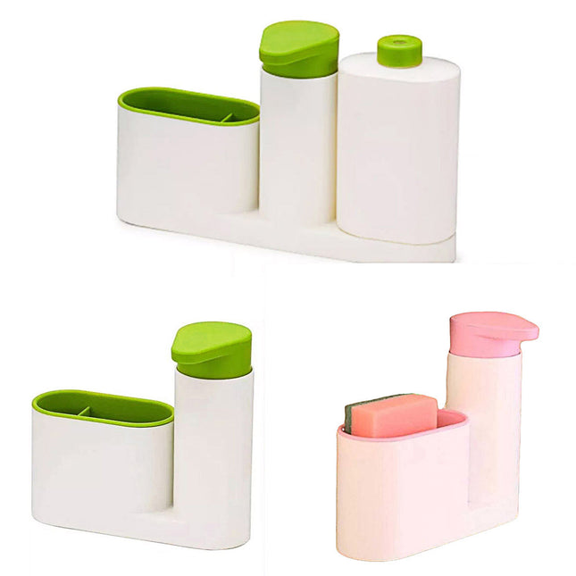 2/3 in 1 Soap Dispenser Organizer Hand Sanitizer Detergent Holder Bathroom Rack