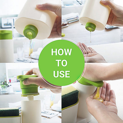 2/3 in 1 Soap Dispenser Organizer Hand Sanitizer Detergent Holder Bathroom Rack