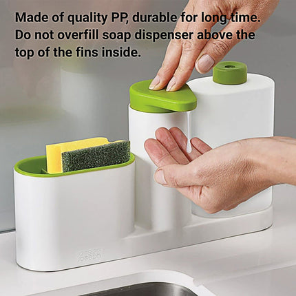 2/3 in 1 Soap Dispenser Organizer Hand Sanitizer Detergent Holder Bathroom Rack