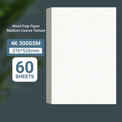 Thickened Wood Pulp Watercolor Paper 300gsm for Painting Art Use A3/4K/8K/16K
