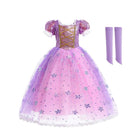 Long Hair Princess Dress Snow White Purple Dress AU - Aimall