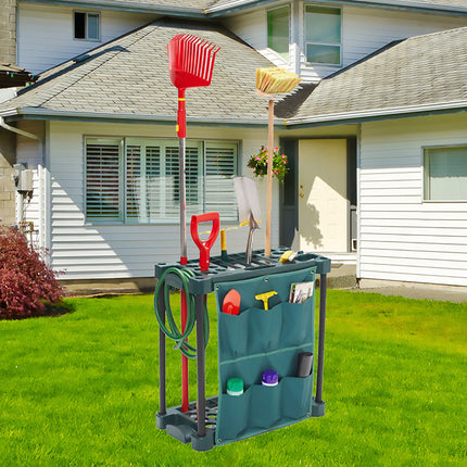 Hacienda Organising Storage Rack For Garden Tools Green Keep the Shed Tidy