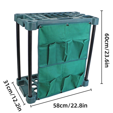 Hacienda Organising Storage Rack For Garden Tools Green Keep the Shed Tidy