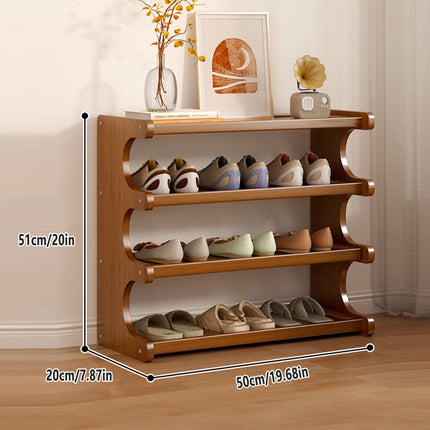 Small 4-Tier Shoe Rack Compact Shoe Storage Dustproof Space Saving Durable