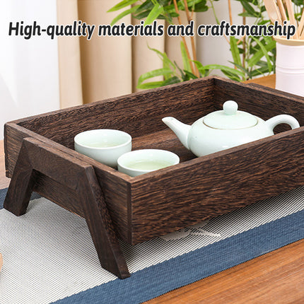 Household Small Solid Wood Tray Tea Tray Square Shapes Coffee Food Serving Tray