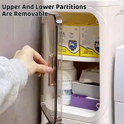 Home Narrow Gap Multi-Layer Storage Cabinet for Kitchen Bathroom Space Saving