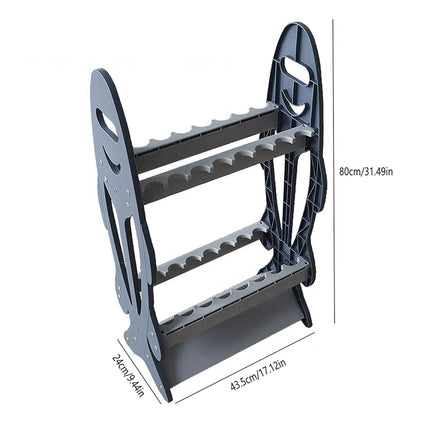 Fishing Rod Display Rack Stand Holder Net Rod Support Storage Organizer for Gear