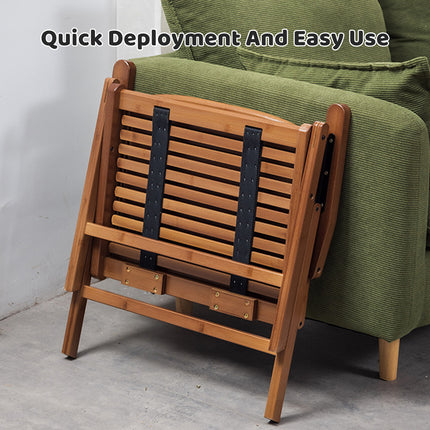 Bamboo Portable Foldable Chair With Backrest Breathable Sturdy Easy Storage