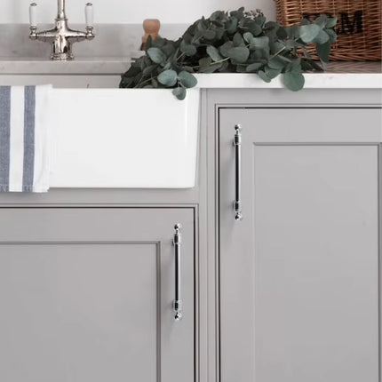 Silver Closet Handle Modern Round Ball Long Pull for Drawer Cabinet Door Use