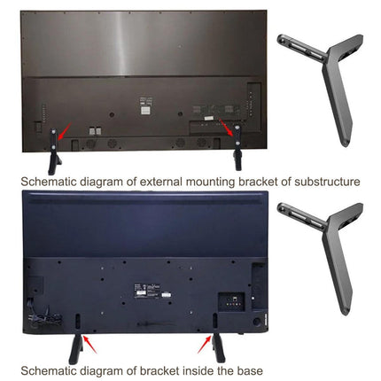 Universal Table Top TV Stand Leg Mount For Led Lcd Screen 32-65inch Bracket
