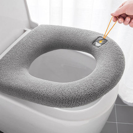 Soft Toilet Seat Bathroom Washable Warmer Cushion Mat Cover Pad Hook New Lid  Au