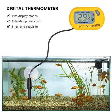 Aquarium Thermometer LCD Digital Aquarium Fish Tank Water Temperature Marine - Aimall
