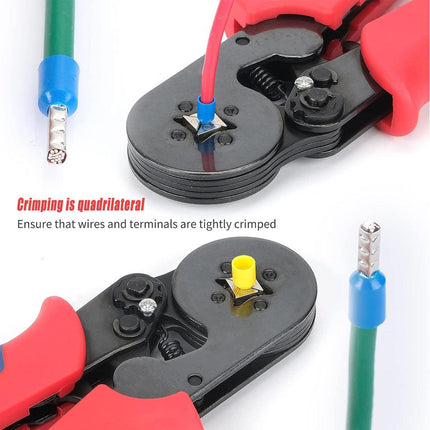 Bootlace Ferrule Crimper Set 1201x 0.25-10mm² Cord End & Ratchet Plier Crimping Kit