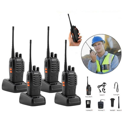 2~6X Bf-88E Two Way Radio Walkie Talkie Uhf 400-470Mhz Handheld + Earbuds - Aimall