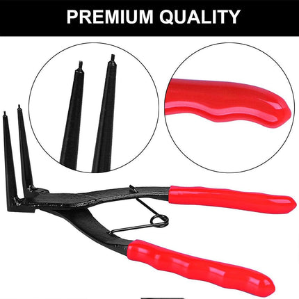 Spring Long Nose 90 Degree Bent Retaining Snap Ring Plier Clip Circlip Removal Tool