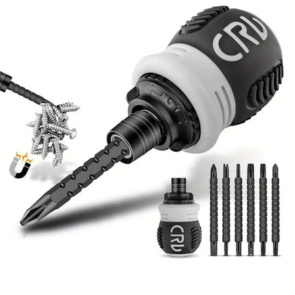 Ratchet Screwdriver Set with Sleeve Dual Head Screwdriver Expansion Cross Bits