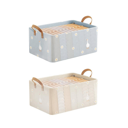 4pcs Clothes Storage Box Foldable Organizer for Closet Household Dormitory Use