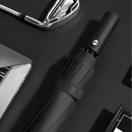 Automatic Folding Umbrella 12-Rib Large Windproof Sunshade for Men and Women