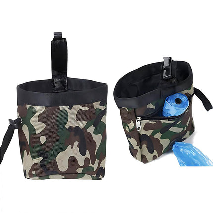 Puppy Pet Dog Obedience Training Treat Bag Feed Pouch & Training Whistle Clicker