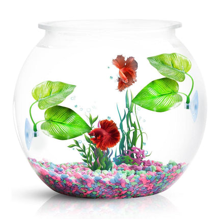 4pcs Aquarium Decoration Artificial Betta Fish Leaves Resting and Spawning Set