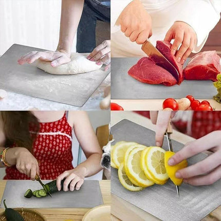 Double-Sided Stainless Steel Cutting Board Household Kitchen Chopping Board