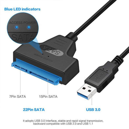 USB 3.0 to SATA External Converter Adapter Cable Lead for 2.5" HDD SSD SATA III - Aimall