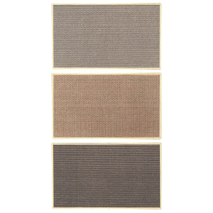 2PCS Absorbent Kitchen Floor Mat Non Slip Foldable Linen Rug with Rubber Backing